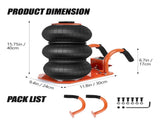 Air Jack, 3 Ton/6600 lbs Triple Bag Jack, Bag Jack Lift Up to 15.75 Inch, 3-5S Fast Lifting 50165343