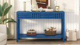 U_STYLE Ash Veneer Modern Style Console Table, Striped Design, Suitable for Entryway, Corridor, N711P230810V