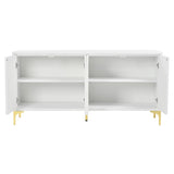 Multi-Functional Storage Cabinet,Four-Door Sideboard with unique texture,Adjustable Shelves, W2696P279989