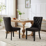 Nikki Collection Modern, High-end Tufted Solid Wood Contemporary Flax Upholstered Linen Dining Chair W1143P233648