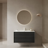 BRON 36" Bathroom Vanity Sink, Modern Wall-Mounted Floating Plywood Bathroom Storage Cabinet W2615P247213