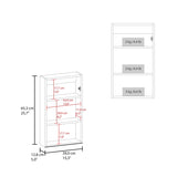 Juno 25.7" H x 15.7" W Narrow Mirror Medicine Cabinet, One door with Three interior Shelves for B070P242486