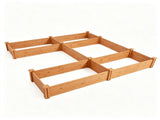 Solid Fir Wood Raised Garden Bed, 5-in-1 Combined Planting Planter Box with Dovetail Joints, 74039350