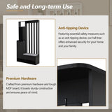 ON-TREND Contemporary 39.3''Wx70.8''H Hall Tree Storage with Cushioned Storage Bench, N721P179243B