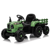 ZNTS Ride on Tractor with Trailer,24V 400W Powered Electric Tractor Toy w/Remote Control,electric car for W1578P194690