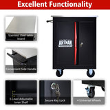 DOUBLE-DOOR CLAPBOARDl MULTI-FUNCTION TOOL CART--BLAK&RED W1102P245240