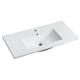 ZNTS 36 Inch Bathroom Ceramic Sink Basin, White W1550P168220