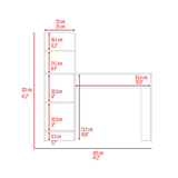 Tecoa Writing Desk, Four Shelves B128P148979