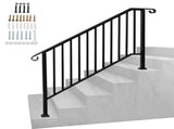 Matte Black Outdoor 4 Level Iron Handrail 59416717