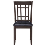 Espresso and Black Lattice Back Side Chairs B062P145598