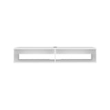 TV Stand 10.4" H, with 2 Shelves, White B097P250855