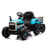 ZNTS Ride on Tractor2.0 with Trailer,24V Battery Powered Electric Tractor Toy, 200w*2motor W1396P193868