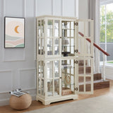 Curio Display Cabinet,Antique Display Cabinet with Glass Doors Adjustable Shelves for Collectibles W2275P231687