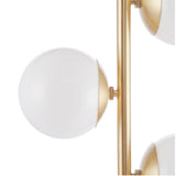 ZNTS 3-Globe Light Floor Lamp with Marble Base B03599272