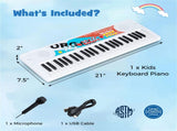 49 Keys Kids Electronic Keyboard with Microphone, 8 Tones & Rhythms Educational Music Toy for Age 3 52211087