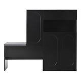 ON-TREND Elegant 2-in-1 Shoe Cabinets with Soft Cushion, Modern Storage Bench with Arched Doors & 12590496