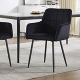 ZNTS Dining Chairs Set of 2, Upholstered Kitchen Chairs with Comfortable Seat, velvet Dining Chairs with W3112P262802