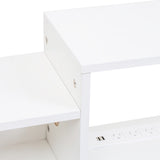 65.35in Wall Mounted Floating TV Stand with 20 Color LEDs and Charging Station W331P242457