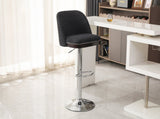 Counter Height Swivel Bar Stools Set of 2, 360&deg Swivel Upholstered Barstools with Back and Metal W2200P243709