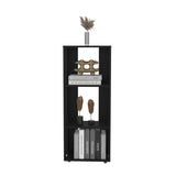 Eco 39" Tall Four-Tier Bookcase, Living Room, Storage Cabinet, Shelves Black B070P254757