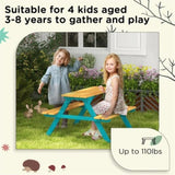 ZNTS Wooden outdoor children's picnic table 28974120