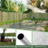 Large Metal Chicken Coop, Walk-in Chicken Run,Galvanized Wire Poultry Chicken Hen Pen Cage, Rabbits W2505P297862
