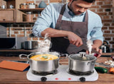 Double Burner Electric Hot Plate, 2000W Fast Heating with 5 Temperature Levels, Portable Stainless 24255018