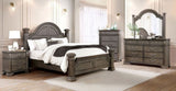 Gray Color Nightstand Bedroom 1pc Nightstand Solid wood Satin Knickel Knobs and Pulls B011126022