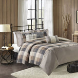 Full/Queen 6 Piece Herringbone Duvet Cover Set B03597353