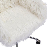 HengMing Modern Faux fur home office chair, fluffy chair for girls, makeup vanity Chair W21234444