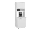 FM FURNITURE Buckeye Kitchen Pantry with Open Storage and 2 Doors, White B128P301402