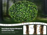 48 inch artificial UV resistant three ball tree plant, realistic PE leavesrattan, cement tank 71184543
