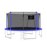 14FT Trampoline ,Sports Fitness Trampolines with Enclosure Net, Recreational Trampolines for Outdoor W1163120240