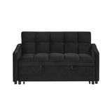 Loveseats Sofa Bed with Pull-out Bed,Adjsutable Back and Two Arm Pocket,TypeC and USB Charging with W1413124443