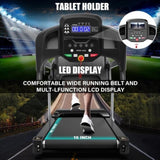 Compact Folding Treadmill for Home - 2.5HP Quiet Brushless Motor, 3-Level Incline, 7.5 MPH, Shock 77102736