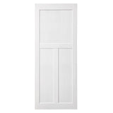 CRAZY ELF 28" x 84" "T" Style Real Primed Door Slab, DIY Panel Door, Modern Interior Barn Door, W936104309