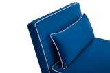 CANON Modern Velvet Foldable Sofa Bed with Piping Design - 3-Position Adjustable Backrest, Converts W3391P324987