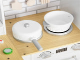 Corner Play Kitchen Set, Large Modern Pretend Kitchen with Full Appliances, Sound Effects & Ample 17218967