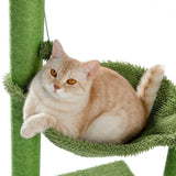 ZNTS Cat Tree Scratcher Cactus With Cat Scratching Post Hammock Interactive Ball Green 29427516