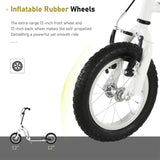 12-inch children's scooter with adjustable height. - White 29636056