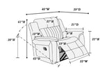 Contemporary Manual Motion Glider Recliner Chair 1pc Living Room Furniture Dark Coffee Breathable B011133393