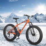 ZNTS S26109 26 Inch Fat Tire Bike Adult/Youth Full Shimano 21 Speed Mountain Bike, Dual Disc Brake, W1856121710