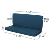 CAROLINA LOVESEAT CUSHION SET, BACK CUSHION AND SEAT CUSHION, DARK TEAL, SET OF 1 N775P270133T