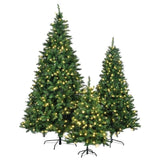 ZNTS 8FT, 6FT, 4FT Pre-Lit Green Pine Artificial Christmas Tree, Set of 3 Hinged Xmas Trees with 820 96675972