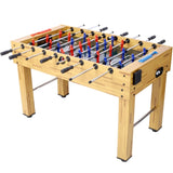 ZNTS 54-Inch Hurricane Foosball Table for Family Game Rooms with Light Cherry Finish, Analog Scoring and 20056941