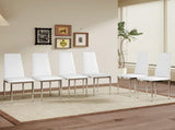 Modern Style Dining Chairs Set of 6 in White, Essential for Minimalist Homes.Meeting Family Dining W2920P264325