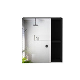 Labelle Medicine Cabinet With Mirror, Five Internal Shelves, Single Door -Black B07091924