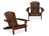Folding Wooden Adirondack Lounger Chair with Natural Finish 52687805