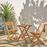 Marco Reddish Brown Balcony Wood Bistro Set B093121237