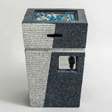 Outdoor Concrete Fire Pit Column Propane Fire Pit Patio Gas Fire Pit W85343018